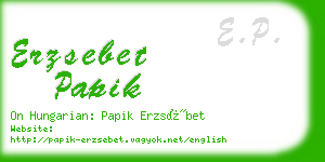 erzsebet papik business card